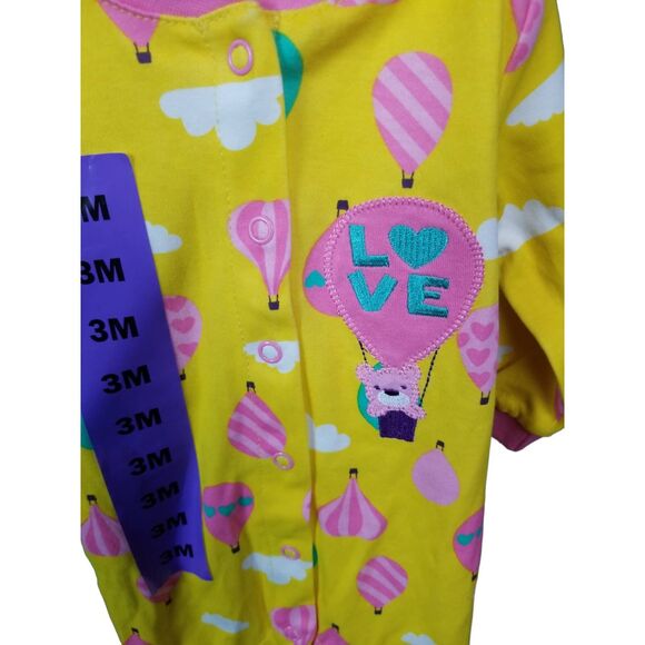 Pekkle Infant On Piece Yellow with Colorful Print NWT Size 3 months - Picture 3 of 3